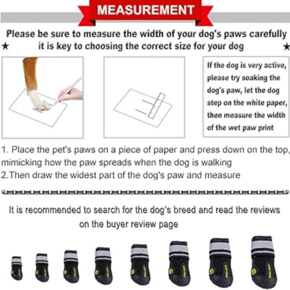 Dog booties - Qumypets - Black Size 1 ~ Rugged Neoprene Paw Protection Boots - Picture 8 of 8